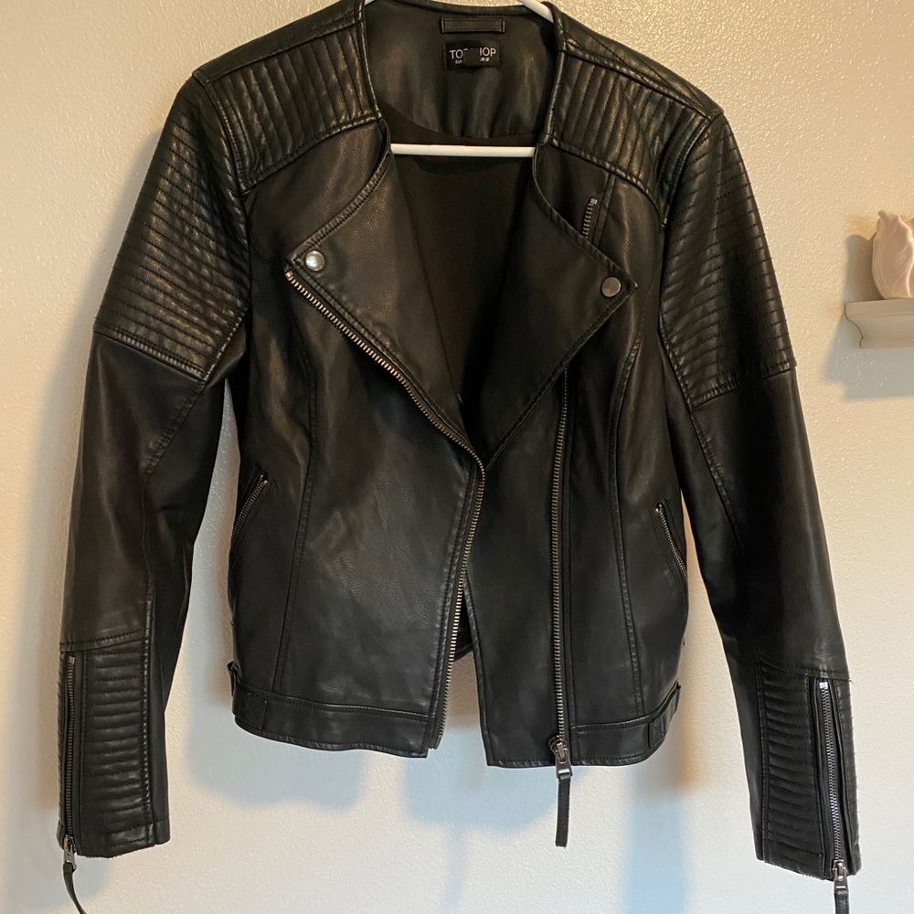 Topshop Faux Leather Jacket